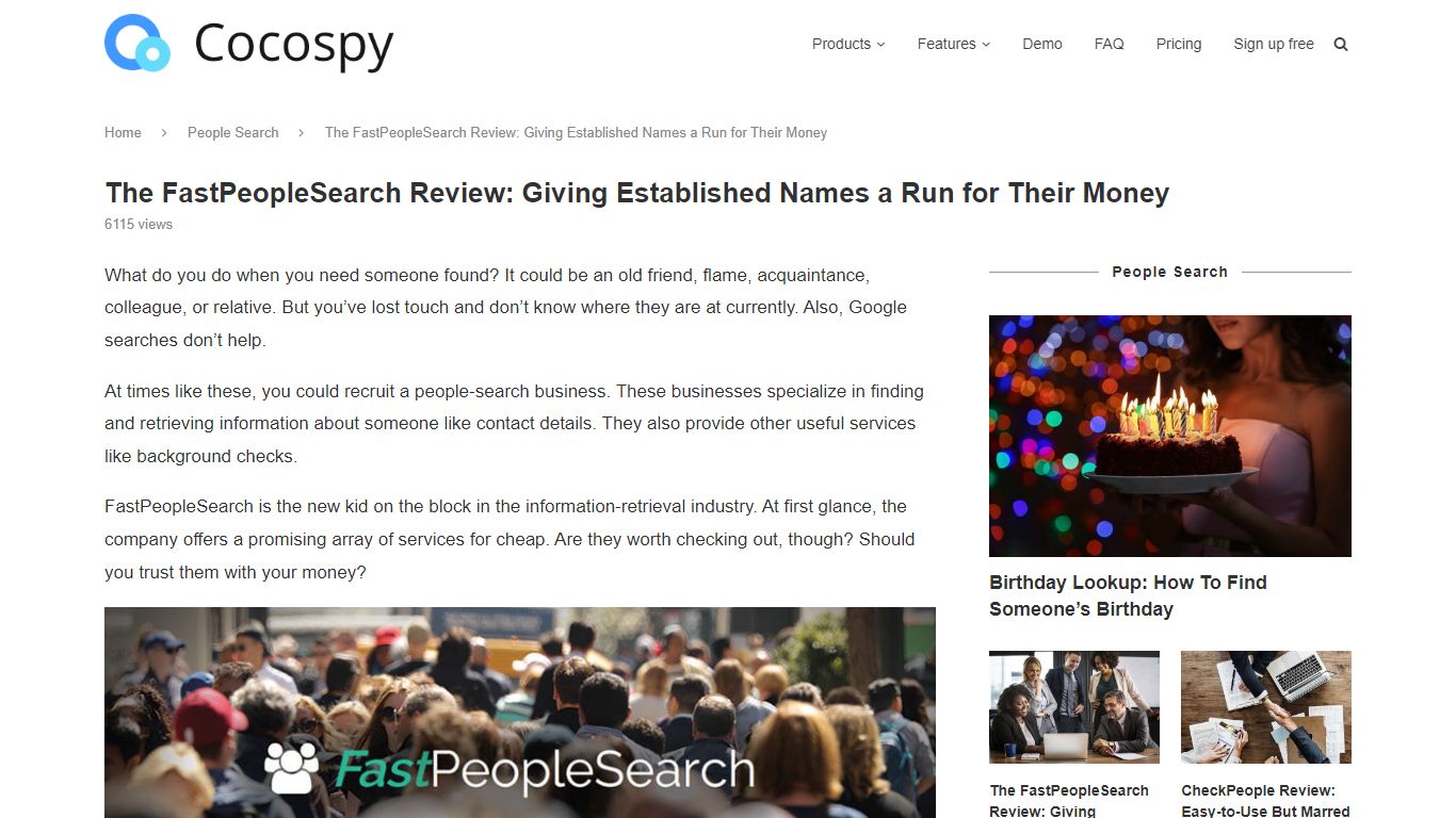 The FastPeopleSearch Review: Get $5 Worth of Information for Free