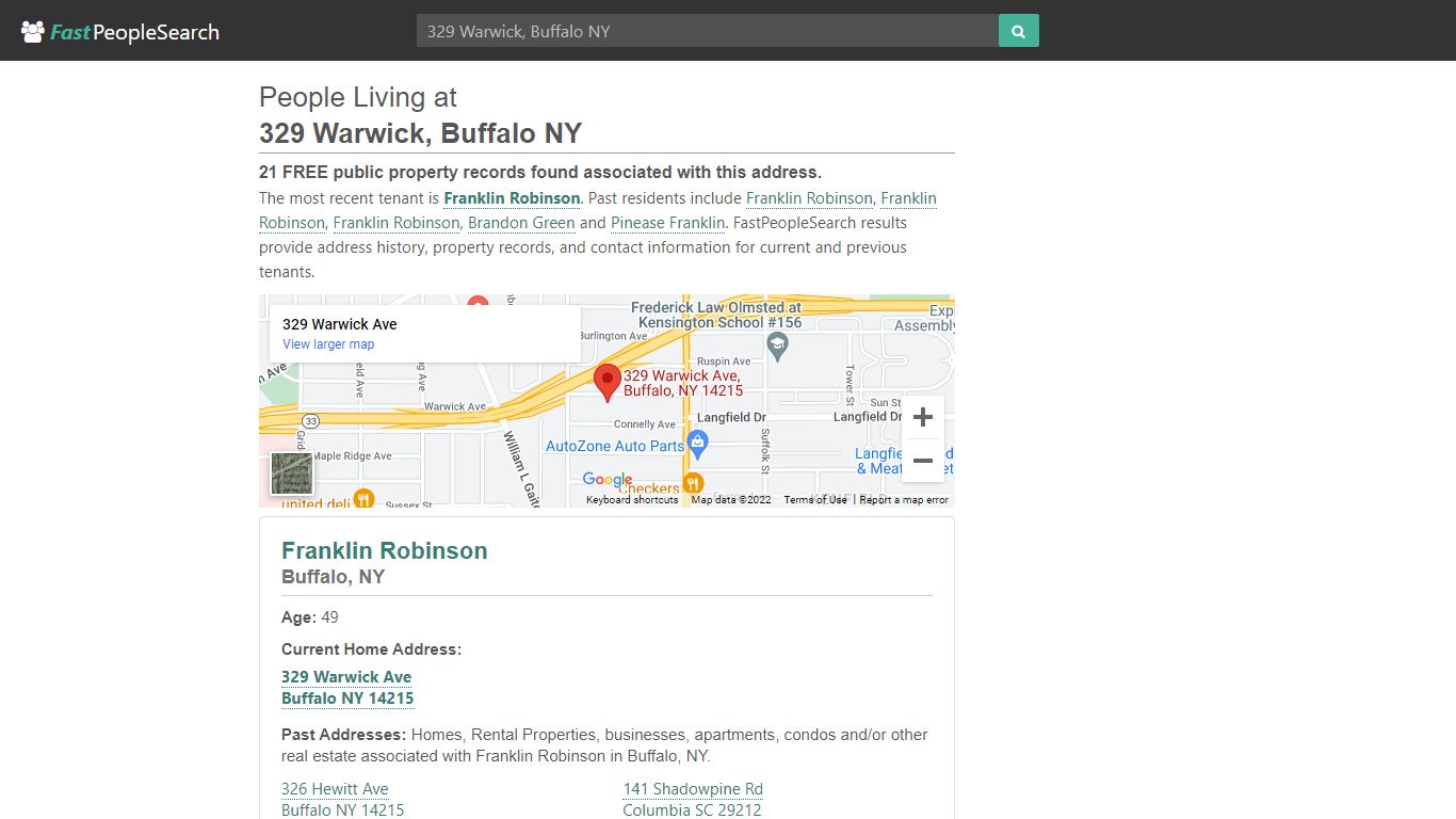 People Living at 329 Warwick Buffalo NY - FastPeopleSearch